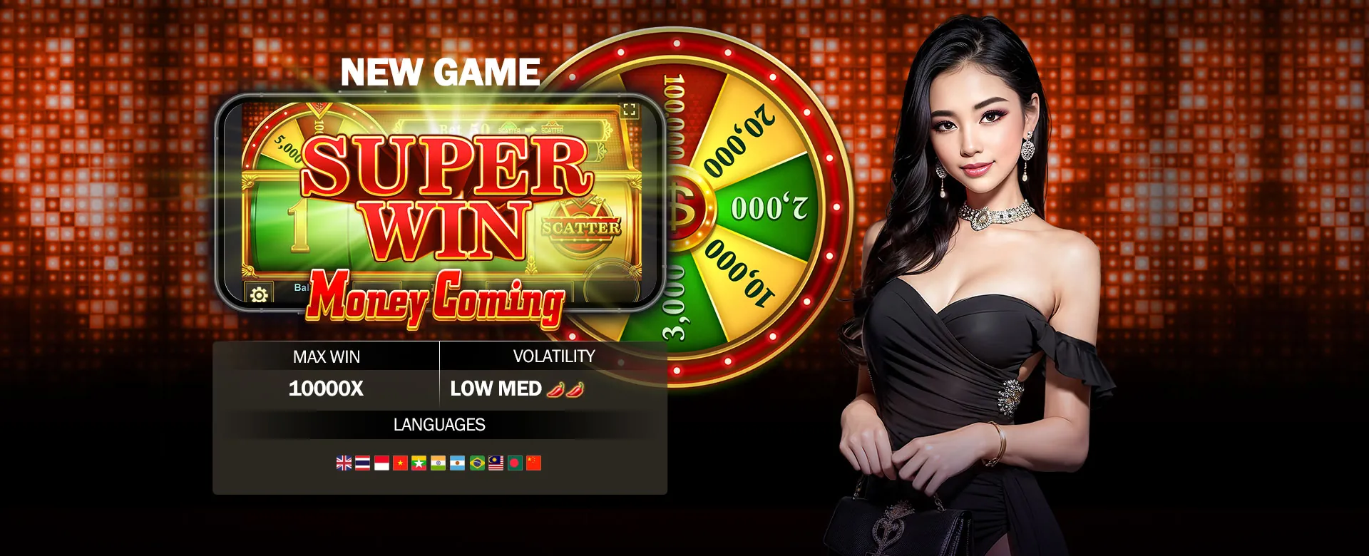 Dynamic background showing exciting Fachai Slot gaming